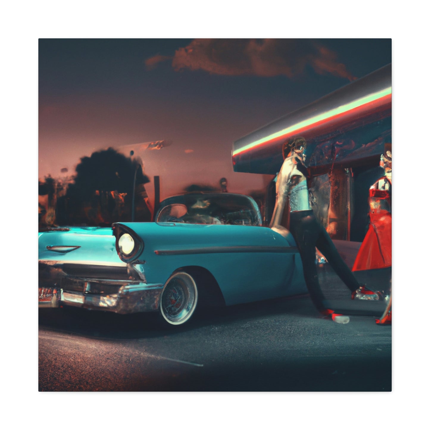 Rockin' Sammy, Boppin' Betty, Swivelin' Sally, Tappin' Tony - Canvas
