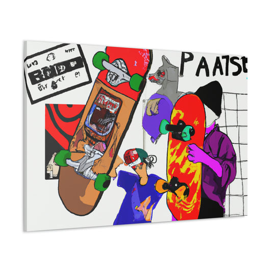 Skateboard 'Past' - Canvas