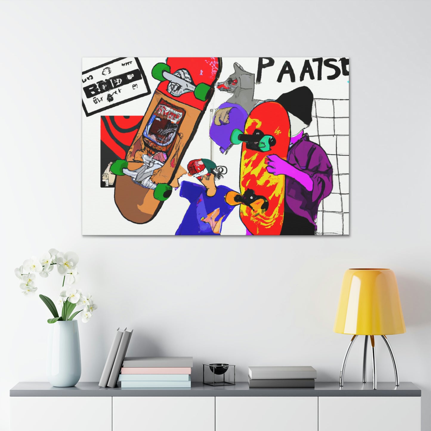 Skateboard 'Past' - Canvas