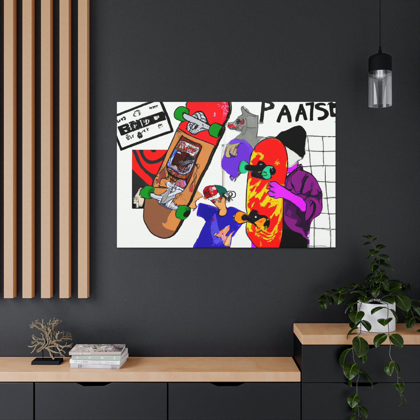 Skateboard 'Past' - Canvas