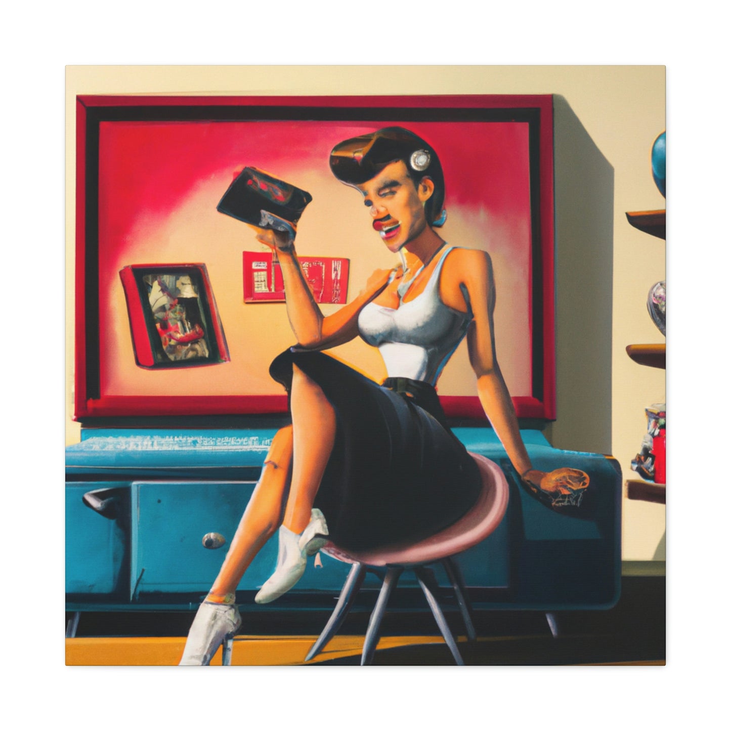 Johnny or June Rockabilly - Canvas