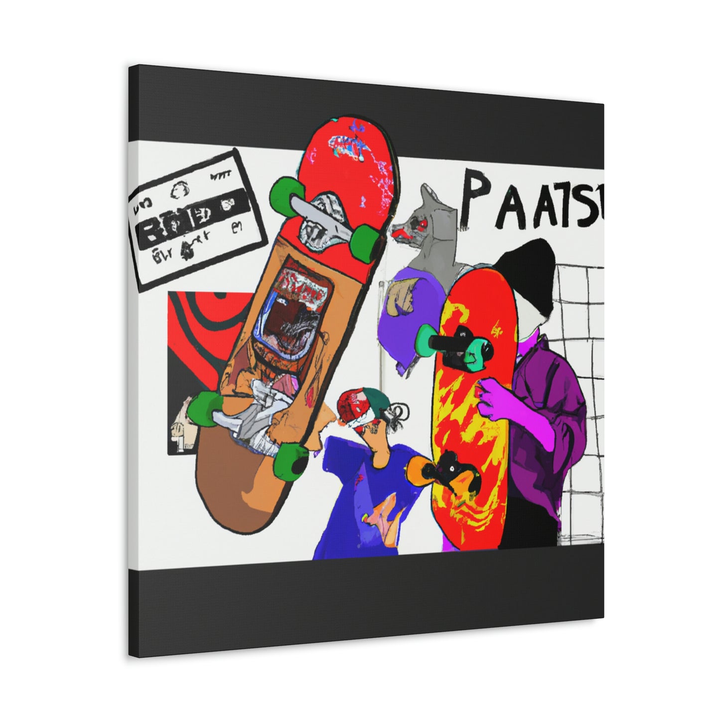 Skateboard 'Past' - Canvas